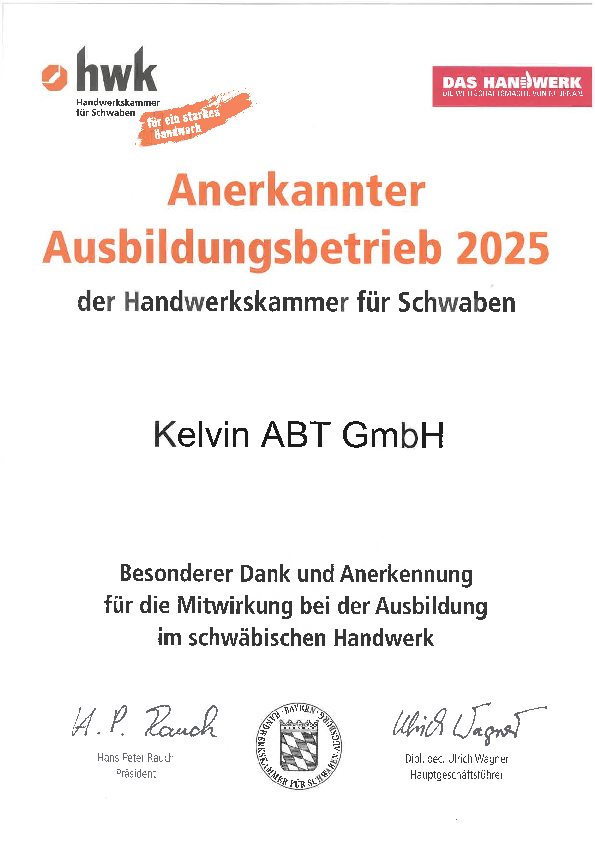 Ausbildungsbetrieb 2025