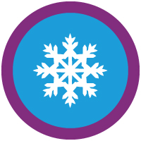 Umweltsimulation Schnee
